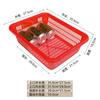 Cesta de Verduras Cesta de Plástico Marco Rectangular Pequeña Lavado Comercial Almacén Distribución Drenaje Blanco Engrosado Almacenamiento Malatang