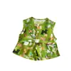 Traje de Verano para Niños y Niñas, Conjunto de Dos Piezas de Shorts Florales sin Mangas de Algodón y Seda, Delgado, Agradable para la Piel y Cómodo para Niños Medianos y Grandes