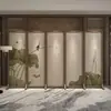 Biombo Dobrável Divisória Móvel para Sala de Estar, Estilo Chinês Moderno Simples, Divisória de Hotel, Uso Doméstico, Quarto, Sala de Chá, Biombo Dobrável de Madeira Maciça