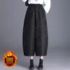 Garantía de Calidad Reductores de Edad para Mujeres de Mediana Edad Polar con Forro Jacquard Otoño/Invierno Nuevo Talla Grande Adelgazantes Cortos Bloomers Pantalones de Bota Casuales