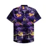 2026 Nueva Camisa de Manga Corta para Hombre Estilo Casual Holgado de Vacaciones Estampado Digital 3D Europea y Americana Transfronteriza Venta al por Mayor
