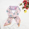 Bufanda de Seda de Dibujos Animados Lindos con Cinta Pequeña Larga Estrecha Biselada Accesorios para el Cabello Tela de Doble Capa Accesorios para Bolsas de Goma para el Cabello Joyería
