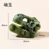 Piedra Cruda de Cristal Natural Transfronteriza Calavera de Dinosaurio Tallado Obsidiana Pulida Tallado Decoración del Hogar Adornos de Atmósfera