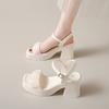 Sandalias de Tacón Alto para Mujer 2025 Verano Nuevo Versátil Tacón Grueso Mary Jane Estilo Hada Zapatos de Moda para Mujer con Faldas