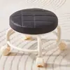 Taburete giratorio para el hogar con ruedas, taburete de almacenamiento, taburete de ajuste a la costura, taburete bajo giratorio para limpiar el suelo, taburete para ayudar a los niños a aprender a caminar
