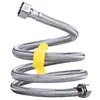 Tubo Trançado de Aço Inoxidável 304 Válvula Angular de Banheiro Torneira de Água Fria Única Tubo de Entrada de Água de 4 Pontos Venda por Atacado Mangueira de Dupla Cabeça para Engenharia Doméstica