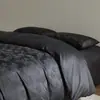 Conjunto de cama de quatro peças luxuoso de alta qualidade, 100% algodão de fibra longa, jacquard de cetim de algodão puro, adequado para dormir nu, inclui lençol de baixo e capa de edredom