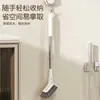 Cepillo de limpieza extensible con mango largo, cepillo para inodoro para limpiar inodoros, cepillo de baño para el hogar para limpiar ranuras y áreas de difícil acceso, y cepillo para pisos