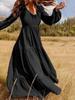 Outono 2025 Amazon Ebay Aliexpress Wish Rua Vestido Elegante Feminino Grande Rodado em Estoque
