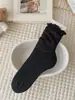 Meias JK estilo balé, na moda, simples, levemente transparentes, para primavera e outono, de renda, meilade, modeladoras, de cano médio, largas, cor café, meias largas