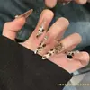 Celebridade da Internet Adesivos para Unhas Estilo Francês Estampa de Leopardo Rosa Outono Marrom Caramelo Suprimentos Olho de Gato Estampa de Leopardo Adesivos Insbape Inverno