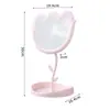 Espejo con forma de flor, espejo de tocador para dormitorio de estudiante, espejo de escritorio para maquillaje, espejo portátil para oficina y hogar