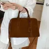 Bolso de Mano Transfronterizo 206 Nuevo Mate Vintage Bolso Cruzado para Mujer, Estilo Casual Bolso Boston de Gamuza, Bolso de Hombro
