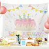 Decoración de Fiesta de Cumpleaños Tela Colgante Cumpleaños Infantil Arreglo de Dibujos Animados Tela de Fondo Bebé Primer Año Tela de Fondo para Fotos Tapiz
