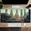 Alfombrilla de Ratón Grande para Videojuegos de Ciencia Ficción Ciudad Futura, Gruesa de Alta Gama y Resistente a Manchas para Mesa de Teclado de Computadora