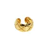 Qingdao Jewelry Factory Outlet Celebridad de Internet Anillo Abierto Cuadros Diamante Pequeño Fragante Anillo Metálico Ancho Estrecho 166