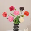 2 flores de diente de león artificiales para arreglo de escena, decoración de boda, dalias, crisantemos de bola, flores secas, flores artificiales
