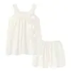 Pijama de Verano para Niñas, Algodón Nube Infantil sin Mangas Estilo Princesa de Dibujos Animados Ropa de Casa Delgada, Adecuado para Niños Mayores, Ropa para Aire Acondicionado
