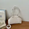 Bolsa de Ombro Listrada de Nicho Transfronteiriça, Bolsa de Ombro Versátil Casual de Alta Qualidade com Clipe, Bolsa Transversal da Moda Retrô Tendência
