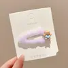 Pinza para el pelo con estampado de leopardo y flores, accesorio para el pelo elegante y exquisito, pinza dulce para flequillo, pinza para el pelo para mechones sueltos, adorno para el pelo elegante y exquisito