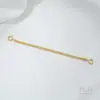 Cadena de Seguridad para Pulsera Cadena de Extensión Oro de 14K Chapado Hecho a Mano DIY Hebilla de Resorte de Doble Extremo Accesorios de Acabado Material