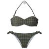 Traje de baño dividido estilo coreano para mujer, nuevo, sexy, adelgazante, realce para busto pequeño, espalda hermosa, estampado retro, bikini para aguas termales