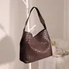 Bolso de Cuero Genuino para Mujer de Venta Caliente Transfronteriza, Bolso Tote Tejido Simple y de Moda, Bolso de Mano y Bolso de Hombro de Gran Capacidad para Mujeres, Hecho de Piel de Vaca