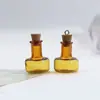 DIY Garrafa Pequena de Cortiça de Madeira Novo Estilo Cubo Pequeno de Doce Garrafa de Mensagem para Jogar Fora Acessórios de Decoração de Garrafa Pequena Transparente Colorida em Miniatura