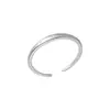 Anillo de pentagrama de plata s925 para mujer, acabado cepillado, diseño simple de nicho, moderno y versátil, anillo abierto personalizable 5295G