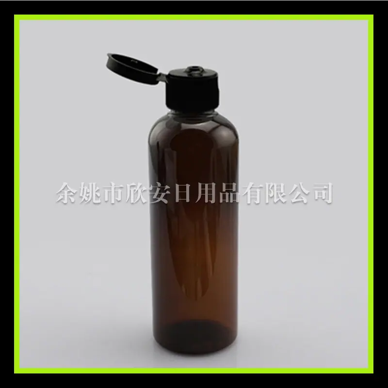 100ml 翻盖 pet 棕 色