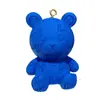 Llavero de resina de oso de la suerte de dibujos animados original para mujer, lindo, creativo, exquisito, para llave de coche, colgante de bolso, venta al por mayor