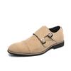 Zapatos de cuero para hombre de talla grande transfronterizos 2024 primavera y otoño nuevos zapatos de vestir formales de negocios para hombre con hebilla, mocasines mate con aumento para hombre