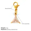 Europeo y Americano Nicho Lujo Ligero Zircón de Color Colgante con Cierre de Langosta Desmontable Acero Inoxidable DIY Cadena para Bolsos Accesorios de Pulsera