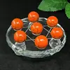 Placa de matriz de siete estrellas de bola de cristal de piedra natural transfronteriza adornos de feng shui logo de mineral de piedra original pulido adornos para el hogar sala de estar porche