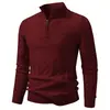 2026 novo suéter masculino de comércio exterior moda tendência personalidade torcido com meio zíper pulôver malha casual para homens