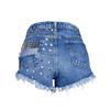 Aliexpress Amazon Ebay Shorts de Mezclilla Desgarrados Sueltos con Remaches para Mujer Suministro de Pantalones Cortos Hot