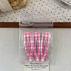 Novo estilo coreano gota d'água onda bolinhas franja de menina grampo quebra-cabeça bolsa xadrez infantil colorido clip lateral quebra-cabeça acessórios de cabelo