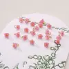Paquete de 5 Colgantes de Flor de Muguete Mini de Imitación Perla de Resina Hechos a Mano para Pulseras DIY Charms Cuentas de Joyería Accesorios