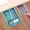 Con Asa Cajón Oculto Caja para Lápices Caja de Almacenamiento Adhesiva para Debajo del Escritorio de Oficina Simple Gran Capacidad Caja de Papelería para Estudiantes