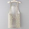Delantal floral pastoral estilo coreano mochila de lona con flores pequeñas estilo masculino lindo delantal principal transpirable resistente al desgaste cintura imprimible
