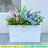 Arreglos Artificiales de Hortensias y Rosas en Cajas de Flores Mixtas y Macetas para Balcón, Oficina de Ventas, Restaurante, Sala de Estar y Decoración de Divisiones