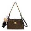 Hilo de Bordar de Color Sólido 2025 Nuevo Bolso de Hombro Individual de Cuero Mate para Axila Bolso de Cadena de Moda con Gran Capacidad para Mujeres
