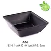 Vajilla para hot pot japonés plato creativo de plástico negro para snacks de salsa de soja cuenco de inmersión de melamina imitación porcelana plato para condimentos