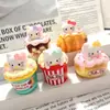 Balde de Pipoca Gatinho 3D Criativo Feito à Mão DIY Cola de Creme Resina Pequenos Acessórios Charms para Crocs Pacote de Materiais