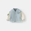 Chamarra para Bebé Jingqi 2025 Nuevo Estilo Uniforme de Béisbol para Niños y Niñas, Ropa de Otoño, Tops Versátiles para Bebé, Primavera y Otoño