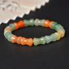 Pulseira de Bambu de Jade de Xinjiang DIY Pulseira Duobao de Pêssego Joias de Jade da Moda Fornecimento ao Vivo Atacado