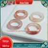 Anel de jade de seda dourada natural de Xinjiang, pequeno livro de equitação vermelho, explosões de flor de pessegueiro, anel fermentado, jade Dongling Tianshan Cui, anel de corrida portátil