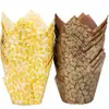 Vaso de Papel Tulipán Venta Caliente Soporte para Pastel Vaso Llama Pastel de Muffin Horneado Papel Antiadherente Soporte Suministros para Hornear 200 Piezas