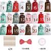 Juego de bolsas de regalo de Navidad al por mayor, bolsa de satén fruncida con cordón, decoración navideña, calendario de adviento de cuenta regresiva, bolsa colgante