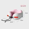 Almohada en Forma de U de Espuma Viscoelástica al por Mayor, Circunferencia del Cuello Ajustable, Almohada Cervical de Viaje para Coche, Viaje de Negocios, Almohada de Avión, Almohada Portátil en Forma de U